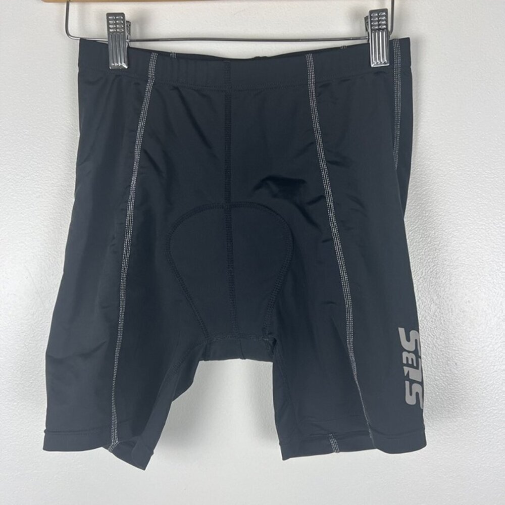SL3S Womens Black Padded Cycling Shorts size M Athletic Wear Race Shorts